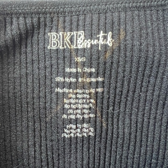 XS BKE essentials women Tube cami bralete Black lace adjustable strap Laceup - Picture 5 of 6